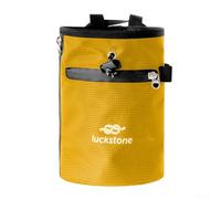 Vasiumic Bolsa de tiza para escalada y levantamiento de pesas, tela Oxford 420D con diseño antifugas, interior forrado de vellón, cinturón ajustable, 2 almacenamientos (amarillo)