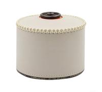 Vasiumic Bote retro de piel sintética para acampar al aire libre, funda protectora de cilindro de propano, transpirable y ligera, funda de tanque de 12,8 x 10,8 cm (beige corto de 230 ml)