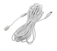 Vasiumic Cable de carga TPE para Arlo 2, 5S 2K, 4, 3, Go2-5.2m/8m/10.4m cable blanco, IP65 resistente a la intemperie, cable de extensión de seguridad al aire libre (10 m)