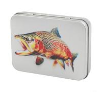 Vasiumic Caja de almacenamiento de cebo de hojalata impermeable con inserto de esponja, diseño compacto y portátil para pesca al aire libre (8.(B)