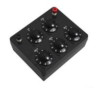 Vasiumic Caja de resistencia de enseñanza ajustable de 0 a 9999.9 ohmios con experimento de reóstato de abdominales transportables de laboratorio de física de 0.1 pasos