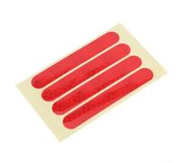 Vasiumic Calcomanías reflectantes para scooter eléctrico MAX, tira de advertencia de repuesto para Max, juego de calcomanías de seguridad de PVC amarillo y rojo (8 cm x 5 cm, 1 paquete) (rojo)