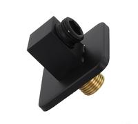 Vasiumic Conector de manguera de ducha de baño, codo de salida de pared de latón G1/2, adaptador de válvula de ducha cuadrado moderno para bañera y boquillas de mano, color negro