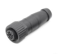 Vasiumic Conector de resistencia de terminal marino de 5 pines macho hembra IP67 impermeable NMEA 2000 caída de columna vertebral compatible con Garmin Simrad barco yate negro (-5P hembra)