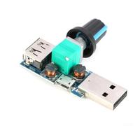 Vasiumic Controlador de ventilador USB con interruptor, regulador de voltaje de precisión de 2,5 V-8 V para refrigeración personalizada, perilla para dial para PC, portátil, dormitorio, estudio, 50,5