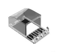 Vasiumic Cubierta de enchufe resistente a la intemperie con cerradura y gancho, caja eléctrica para exteriores para jardín y patio, pared resistente que protege del polvo de la lluvia, se adapta a 3