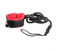 Vasiumic Cuerda de seguridad ajustable para tablas de surf, correa elástica para el tobillo con cordón de nailon duradero y conexión rápida para anillo, 218 cm, negro