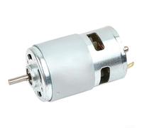 Vasiumic DC Motor 775 High Torque Doble Rodamiento 12V 24V Herramientas y Juguetes Modelos, Motor Plateado Compacto Proyectos DIY y Aplicaciones Robótica (C)