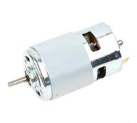Vasiumic DC Motor 775 Rodamiento doble de alto par 12V 24V Herramientas y modelos de juguetes, proyectos de bricolaje de motor plateado compacto y aplicaciones de robótica (A)