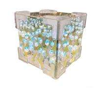 Vasiumic DIY Tulipán Decoración Luz Flor Mar Lámpara Kit Conjunto Creativo Manual Mesa Artesanía Asamblea 10x10cm(azul)
