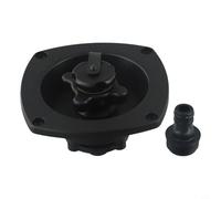 Vasiumic Entrada de red con regulador de presión RV Boat, entrada de llenado de válvula de límite de 45 PSI, relleno a prueba de fugas, negro y blanco cromado (negro)