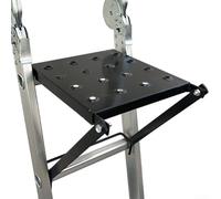 Vasiumic Escalera plegable de alta resistencia, soporte de trabajo de 330 libras, carga de 11.8 x 10.6 pulgadas, plataforma antideslizante, escalón ancho, construcción de hierro grueso para pintura de