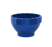 Vasiumic Herramienta de soporte inferior de bicicleta para BBT-69.2 Se adapta a 44 mm Soporte inferior de muesca CNC Aleación de aluminio Socket para instalación BB fueraborda roscada (azul)
