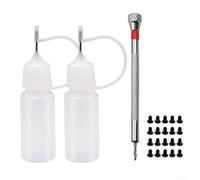 Vasiumic Juego de herramientas de taladro manual de 1,6 mm para madera, metal, cuentas de nogal, plásticos y kits de modelos pequeños, accesorios de botellas de aceite, plata, negro, blanco, para