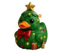 Vasiumic Juego de patitos de goma navideños con encantadores diseños festivos, colores vibrantes y patrones clásicos, adornos de decoración de temporada perfectos para fiestas (pato de árbol de