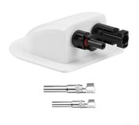 Vasiumic Junction Rv techo de barco de panel solar caja de glándulas de entrada de cable ABS resistente a la intemperie 2 a 6 mm² alambre pasa a través de blanco 12 x 9. 5 x 4 cm (1 unidad)