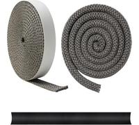 Vasiumic Kit de 3 cuerdas de juntas de estufa de leña, sello de fibra de vidrio de 7/8 x 78.7 pulgadas con cinta autoadhesiva para reparación de chimenea, caldera y chimenea
