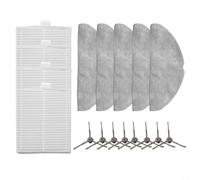 Vasiumic Kit de cepillo lateral, filtro y almohadilla de fregona para Lubluelu para y para aspiradora robótica V8 Pro - Accesorios de limpieza de repuesto con 8 lados