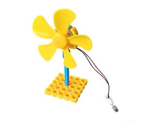 Vasiumic Kit de generador de turbina eólica, kit STEM de ingeniería eléctrica DIY de 5-80 mm con luz LED, proyecto de ciencia de energía renovable en aula y aprendizaje en casa
