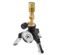 Vasiumic Linterna de gas compacta de latón Bunsen para laboratorio escolar, camping al aire libre y experimentos de campo, acabado de cobre negro, tamaño 9 x 7 x 3 cm