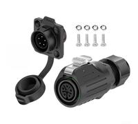 Vasiumic LP16 Conector de aviación impermeable 2-5 Pin IP68 Enchufe eléctrico macho hembra conjunto con bloqueo push-pull, ingeniería vivienda iluminación automatización dispositivos (EW-LP16-5P)