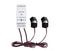 Vasiumic Medidor de energía WiFi monofásico con abrazadera para Tuya, monitor de consumo solar fotovoltaico, voltaje en tiempo real y pantalla actual, 90-250V para gestión de energía doméstica (80A)
