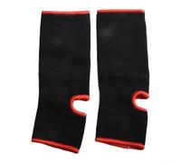 Vasiumic Muay Thai - Tobilleras de boxeo, manga de pie de artes marciales mixtas para hombres y mujeres, poliéster elástico para kickboxing y taekwondo deportivos (color negro, M)