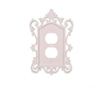 Vasiumic Panel de pared victoriano, cubierta de placa de interruptor de salida de Estados Unidos, placa frontal de plástico elegante gótico de 4.57 x 6.93 pulgadas, accesorio de pared decorativo para
