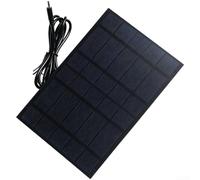 Vasiumic Panel solar policristalino de 5W 5V con laminación PET y puerto de salida de seguridad y carga de dispositivos pequeños, tamaño ligero de 2 mm, tamaño de 165 x 110 mm,