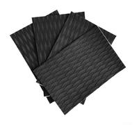 Vasiumic Paquete de 4 almohadillas de tracción de EVA para tabla de surf y tabla de remo, almohadilla de agarre antideslizante con patrón de ranura, 15 x 10 x 0.11 pulgadas (color negro)