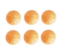 Vasiumic Paquete de 6 bolas de pickleball que brillan en la oscuridad, bolas de pepinillo luminosas para deportes al aire libre e interiores, 2.85 pulgadas de diámetro, 40 agujeros, material de