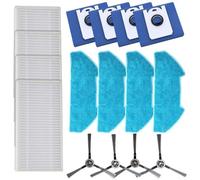 Vasiumic Para bObsweep y para Ultra- Kit de repuesto para aspiradoras: filtro, paño de microfibra para fregona, bolsa para polvo y cepillo lateral para limpiadores robóticos de suelos, compatible (B)