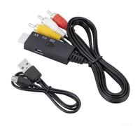 Vasiumic para RCA a, convertidor de video 1080P y Play AV a Box TV, monitor, proyector, PC, portátil, negro