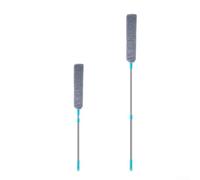 Vasiumic Plumero electrostático extensible para limpieza del hogar, mango giratorio retráctil de 360°, fibras suaves lavables, ideal para techo, debajo (B)