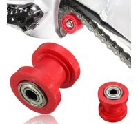 Vasiumic Polea tensora de rodillo de cadena de 8 mm para Dirt Mini para bicicleta, deslizador de guía de cadena rojo compatible con CRF50 XR50 eléctrico chino para bicicleta y E