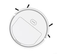 Vasiumic Polvo de pelo de mascotas pequeños apartamentos 16x16x6cm negro silencioso barrido fregona obstáculos evitación robot aspirador que tiene fuerte succión (blanco)