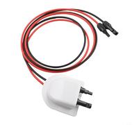 Vasiumic Prensaestopas de entrada de cable solar con cable de 2 m 10 AWG, caja de conexiones impermeable IP68, paneles de techo de RV, sistema solar marino y doméstico, carcasa ABS negra