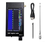 Vasiumic Receptor de radio portátil SDR-V6 definido por software con pantalla IPS de 4.3 pulgadas, recepción de banda completa de 100 kHz-149 MHz, carcasa de aleación de aluminio mecanizado CNC (negro