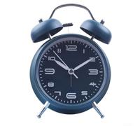 Vasiumic Reloj despertador compacto de metal de 4 pulgadas con alarma fuerte y funcionamiento silencioso para una experiencia de sueño sin molestias (tinta verde)