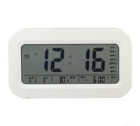 Vasiumic Reloj despertador digital que tiene monitor de visualización de temperatura 3 alarmas Snooze Regulación automática Escritorio Estudiante Propósito Dormitorio Dormitorio Oficina en casa Lcd