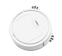Vasiumic Robot Aspirador 3 Dentro 1 con barrido y trapeador Auto Pet Hair Suelos duros Sensores anticaída Cubo de basura grande Blanco (blanco)