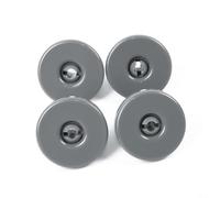 Vasiumic Ruedas para cesta inferior de lavavajillas, paquete de 4 ruedas de repuesto para Electrolux para lavavajillas Zanussi, piezas de repuesto para estante inferior gris oscuro de 40 mm