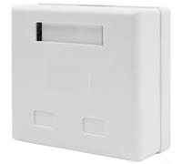 Vasiumic Servidor de enchufe de puerto de red Cat5e dual para Rj45 Utp para Cat6 Abs Wall Home Office Box Cableado blanco 6. 95 cm. 58x4(D)