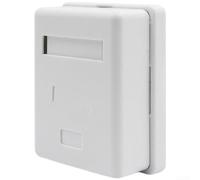 Vasiumic Servidor de enchufe de puerto de red Cat5e dual para Rj45 Utp para Cat6 Abs Wall Home Office Box Cableado blanco 6. 95 cm. 58x4 (C)