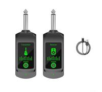 Vasiumic Sistema de guitarra inalámbrico con transmisor y receptor recargables, kit de rango de 50 m para guitarra y bajo, alto 20 Hz-20 kHz, negro (a)