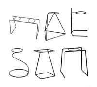 Vasiumic Soporte de hierro negro para filtro de café, gotero, estante de soporte resistente, encimera de cocina, oficina, elaboración de cerveza, ahorro de espacio, negro (D)