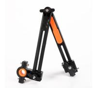 Vasiumic Soporte de paraguas ajustable de 360° para bicicleta, cochecito o silla, se adapta a tubos de 25 mm de diámetro, material ABS, diseño plegable compacto con dos de 360 grados (gris)