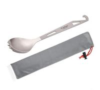 Vasiumic Spork - Juego de cubiertos ligeros para acampar y senderismo, 13 g, con cuchara y tenedor, abrebotellas, incluye bolsa de almacenamiento (pulido)