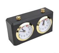 Vasiumic Temporizador mecánico de ajedrez para ajedrez, ir, ajedrez chino, reloj de juego de cuerda de 36 horas con temporizador, no requiere batería, color negro