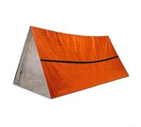 Vasiumic Tienda de campaña de supervivencia, ligera, PE resistente al desgarro, refugio para dormir, camping, senderismo, primeros auxilios con silbato de cuerda, 245 x 157 cm